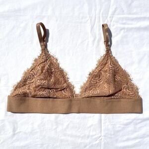 Pepper Everyday Lace Bralette Bra Large Tuscan Brown